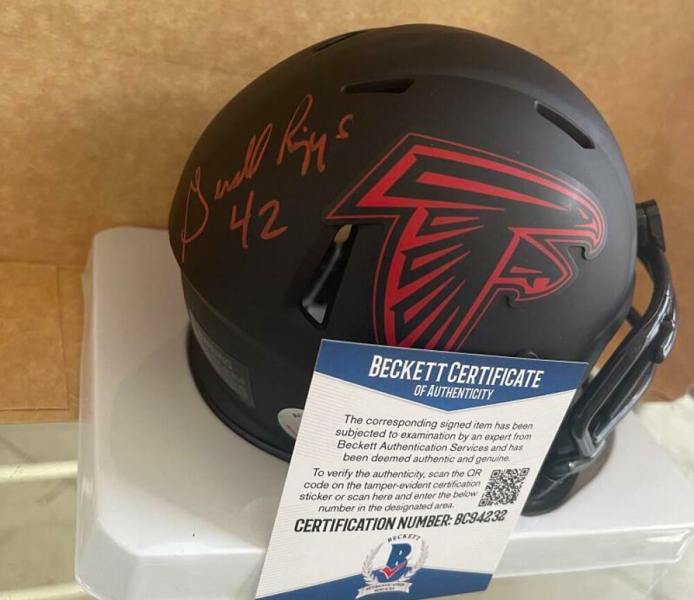 GERALD RIGGS ATLANTA FALCONS SIGNED ECLIPSE MINI HELMET  BAS BC94232