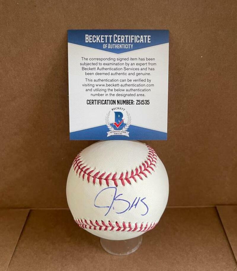 JAMES SHIELDS RAYS/WHITE SOX/ROYALS SIGNED AUTO M.L. BASEBALL BECKETT Z51535