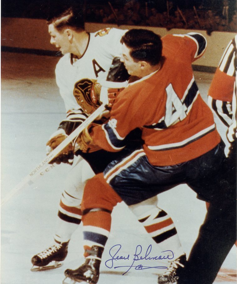 JEAN BELIVEAU DECEASED MONTREAL CANADIENS SIGNED AUTOGRAPHED 8X10 PHOTO W/COA