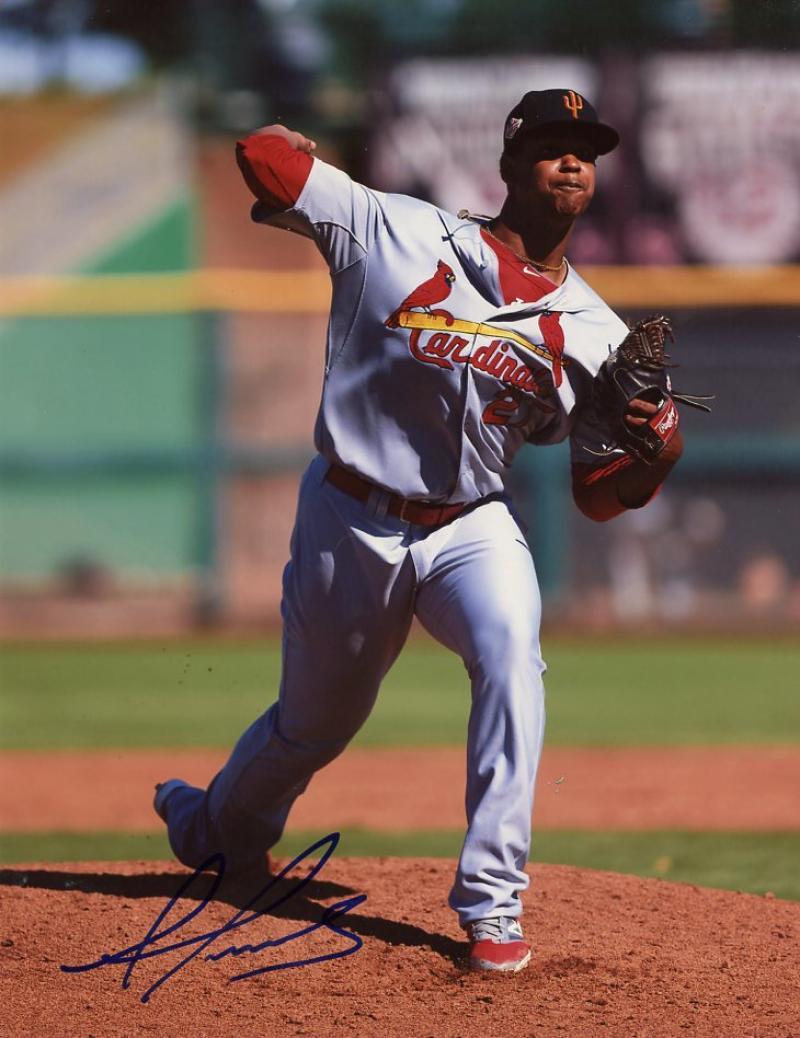 ALEX REYAS ST. LOUIS CARDINALS AUTOGRAPHED 8X10 PHOTO W/COA 