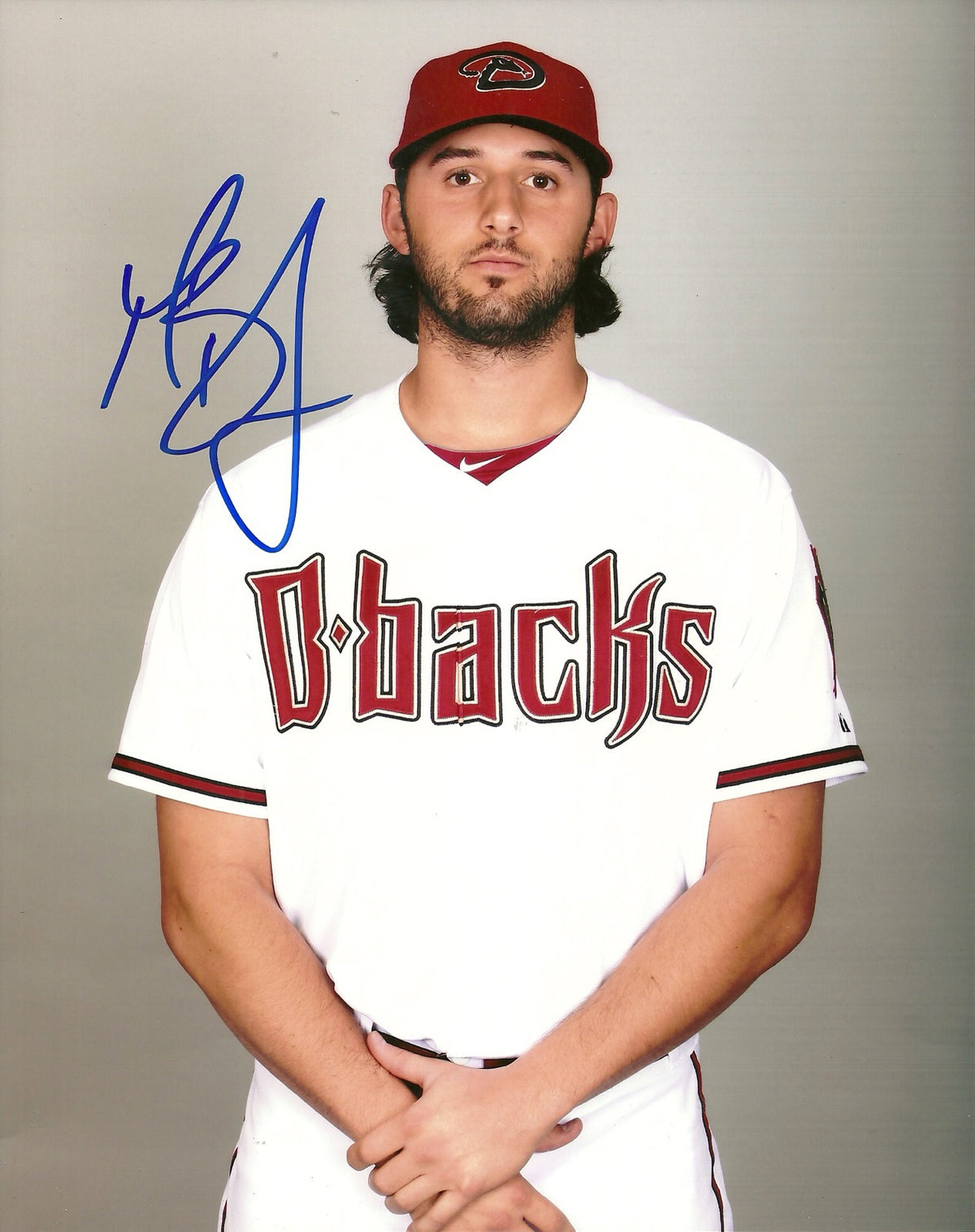 MIKE BOLSINGER ARIZONA DIAMONDBACKS SIGNED AUTO 8x10 PHOTO W/COA POSED