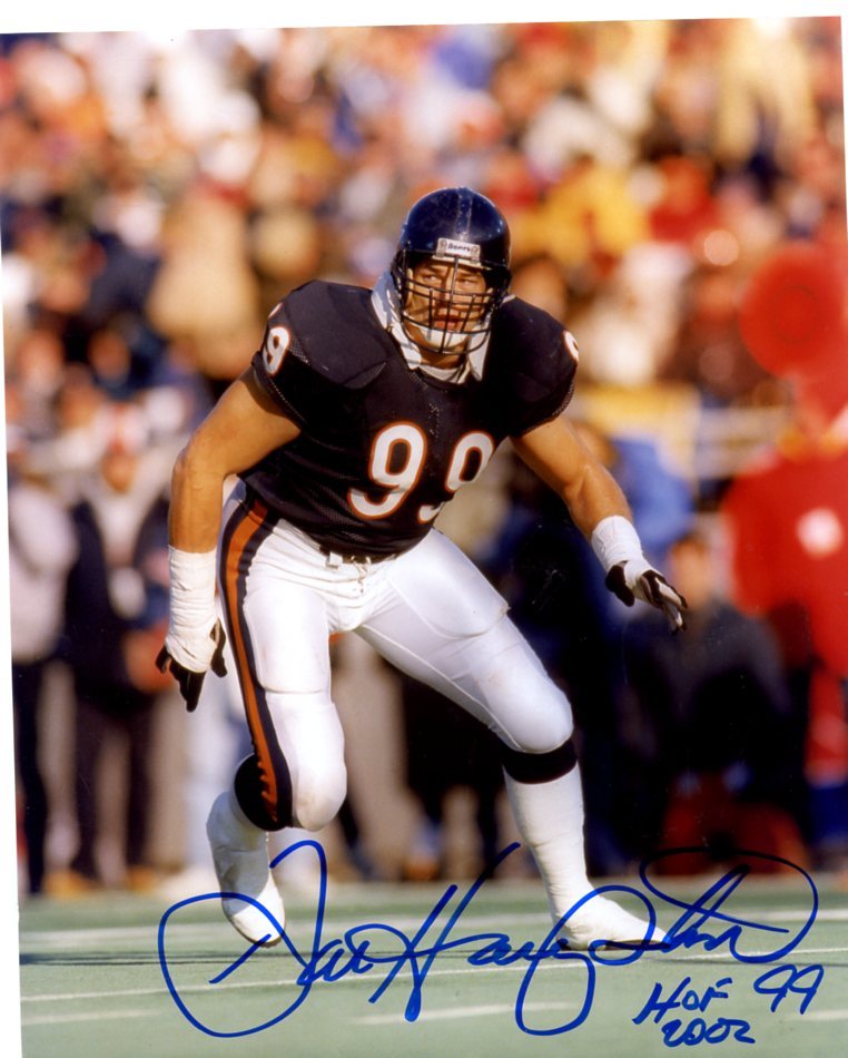 DAN HAMPTON CHICAGO BEARS HOF 2002   SIGNED AUTO 8X10