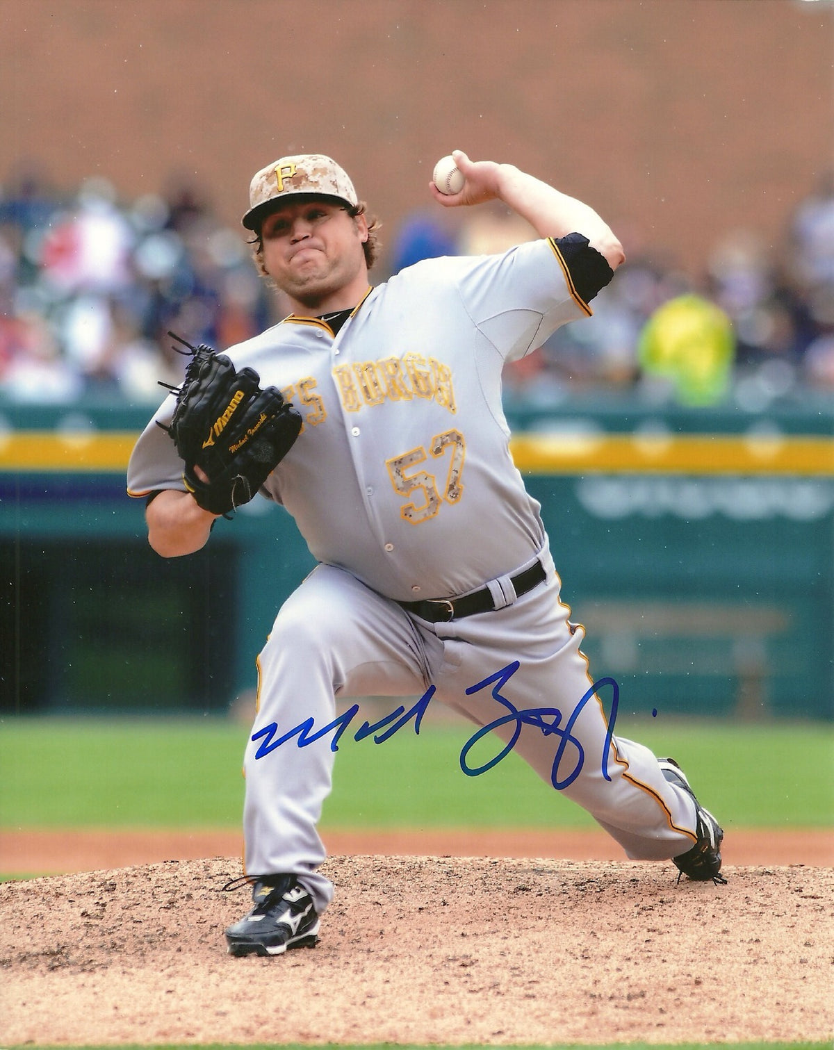 MIKE ZAGURSKI PITTSBURGH PIRATES SIGNED AUTOGRAPHED 8x10 PHOTO W/COA