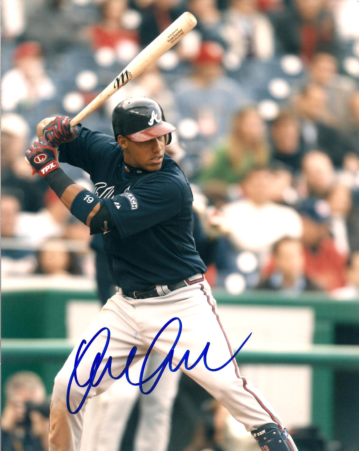 YUNEL ESCOBAR ATLANTA BRAVES AUTOGRAPHED SIGNED 8X10 PHOTO W/COA