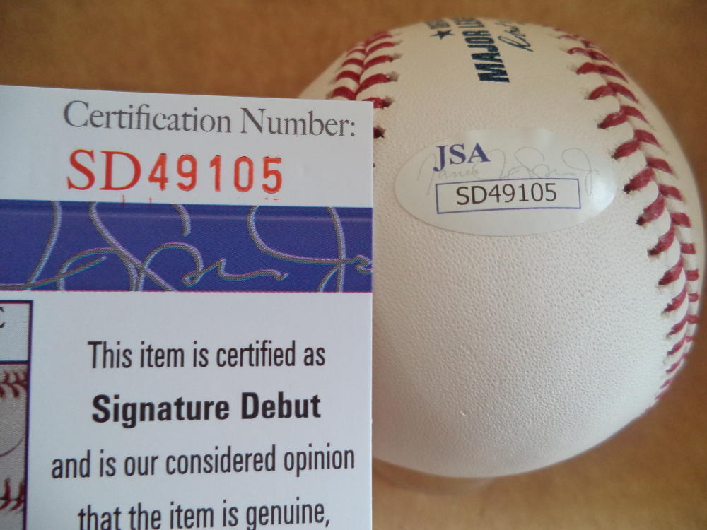 FREUDIS NOVA HOUSTON ASTROS SIGNATURE DEBUT SIGNED M.L. BASEBALL JSA SD49105