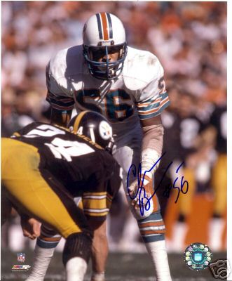 CHARLES  BOWSER    MIAMI DOLPHINS  SIGNED 8X10