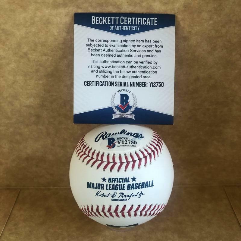 JIM WILLOUGHBY 75 AL CHAMPS RED SOX SIGNED M.L. BASEBALL BECKETT Y12750