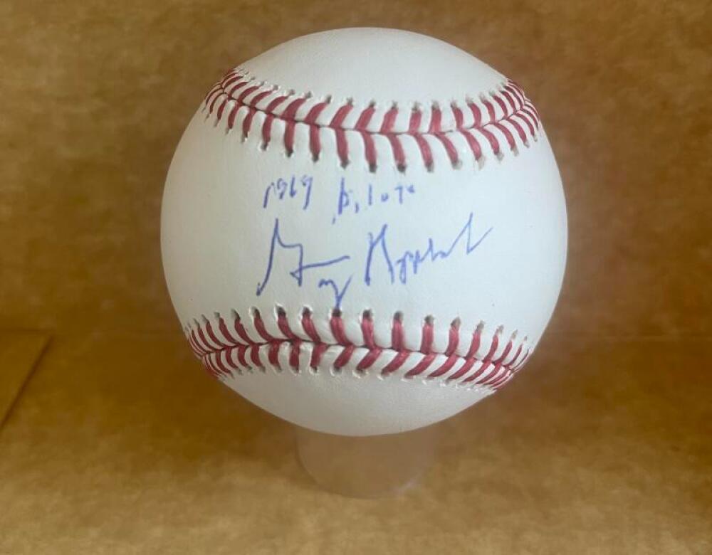 GARY ROGGENBURK 1969 PILOTS SIGNED AUTO M.L. BASEBALL BECKETT AUTH