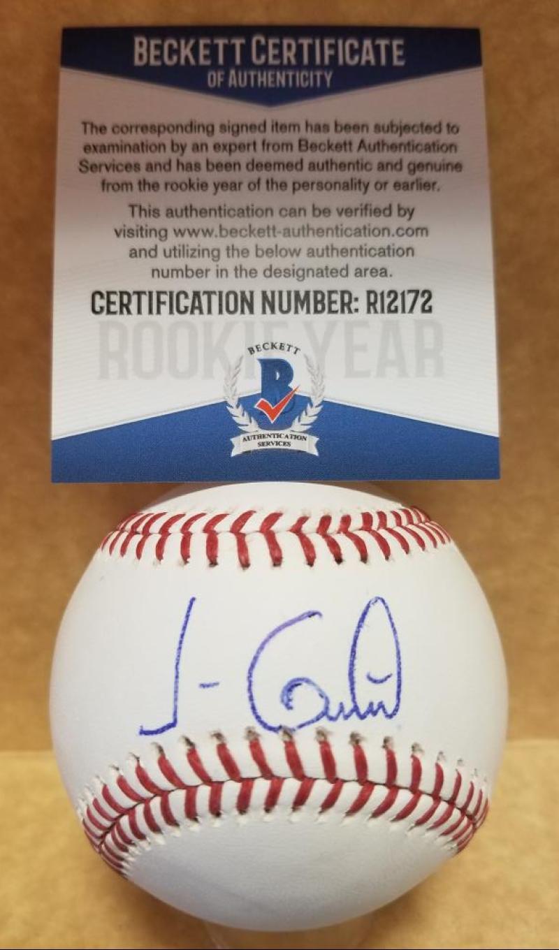 JORGE GUZMAN MIAMI MARLINS ROOKIE YEAR SIGNED AUTO M.L. BASEBALL BECKETT R12172