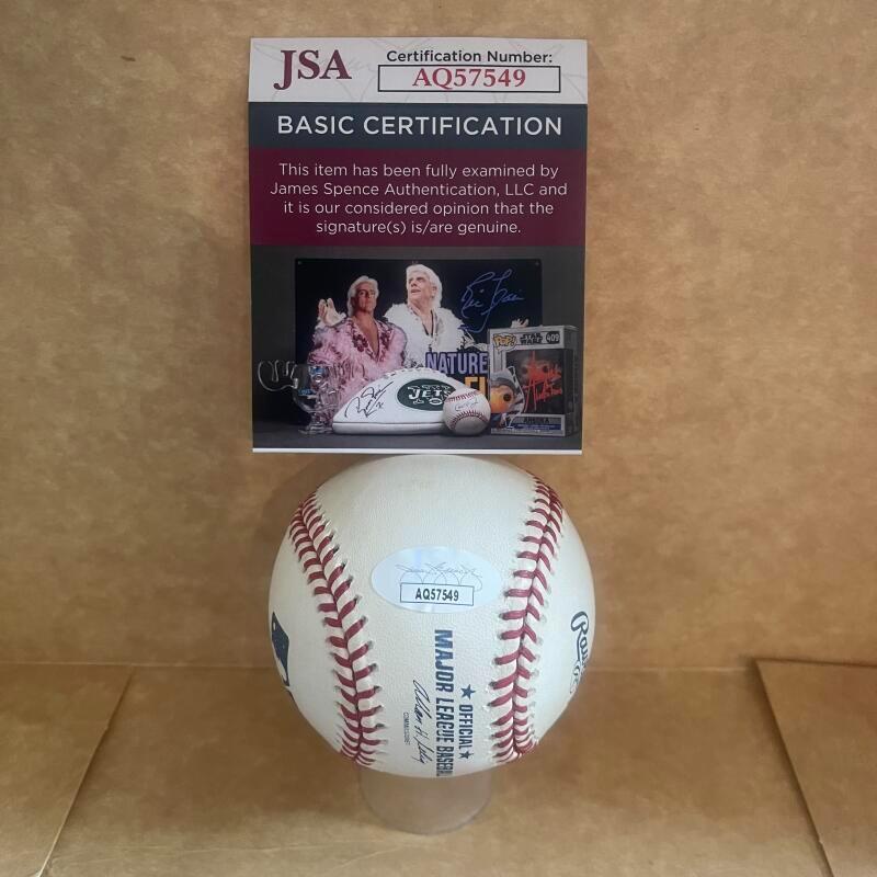 BOB WOLFF HOF 95 SPORTSCASTER SIGNED AUTO M.L. BASEBALL JSA AUTH
