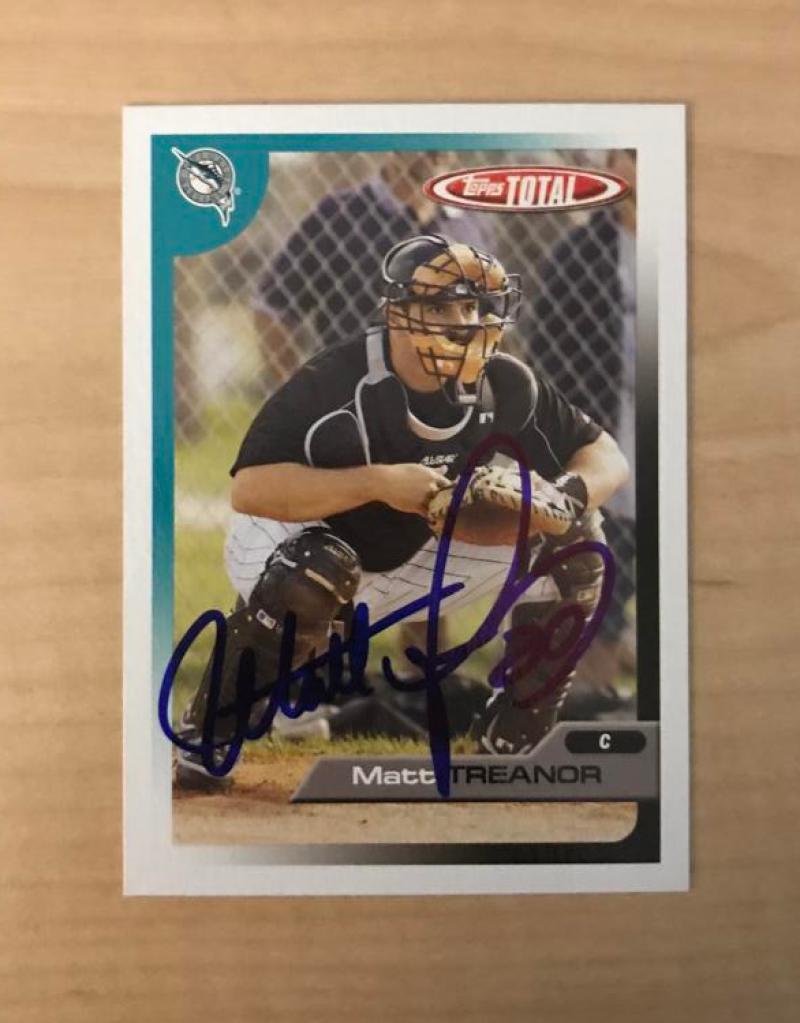 MATT TREANOR FLORIDA MARLINS SIGNED AUTOGRAPHED 2005 TOPPS TOTAL CARD #489 W/COA