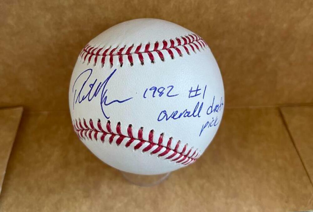 PHIL NEVIN 1992 @1 DRAFT PICK SIGNED AUTO M.L. BASEBALL BECKETT Z51538
