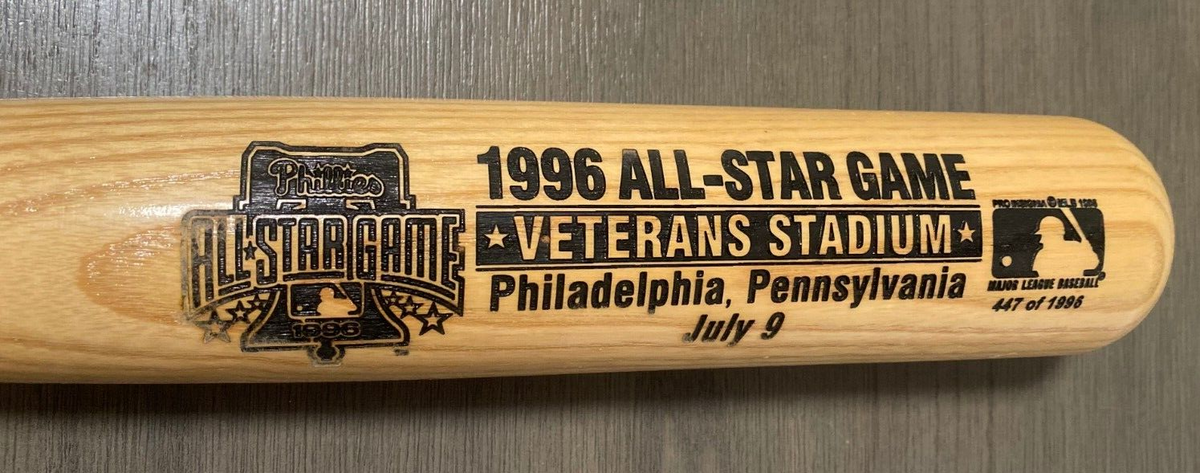 1996 ALL STAR GAME VETERANS STADIUM PHILADELPHIA PENNSYLVANIA RAWLINGS BAT RARE