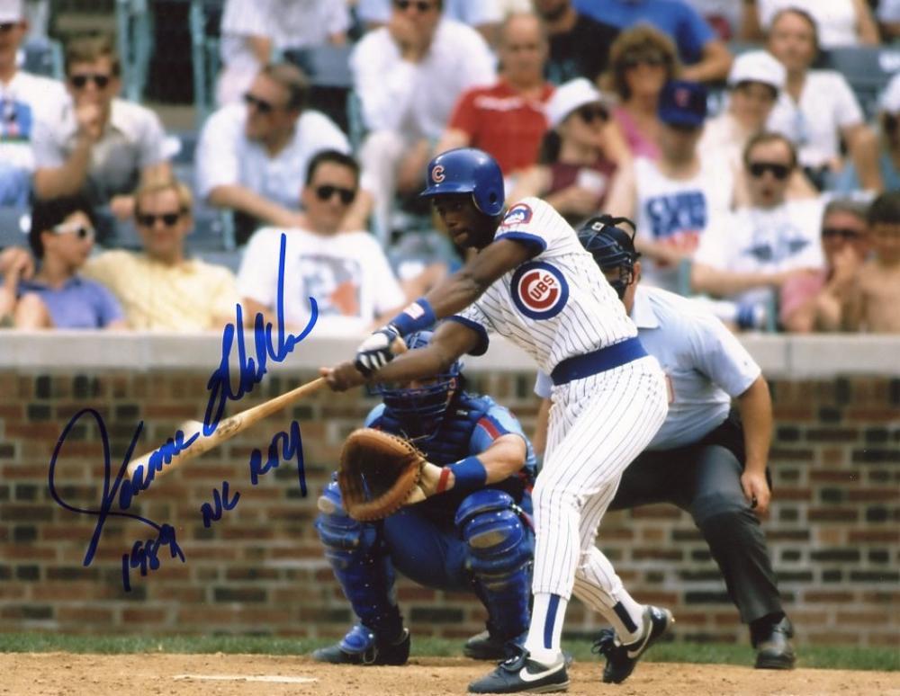 JEROME WALTON 1989 NL ROY CHICAGO CUBS SIGNED 8X10 PHOTO W/COA