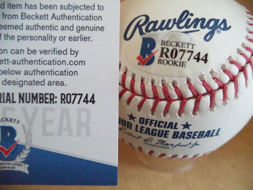 TYLER RAMIREZ OAKLAND A'S ROOKIE YEAR SIGNED AUTO M.L. BASEBALL BECKETT R07744