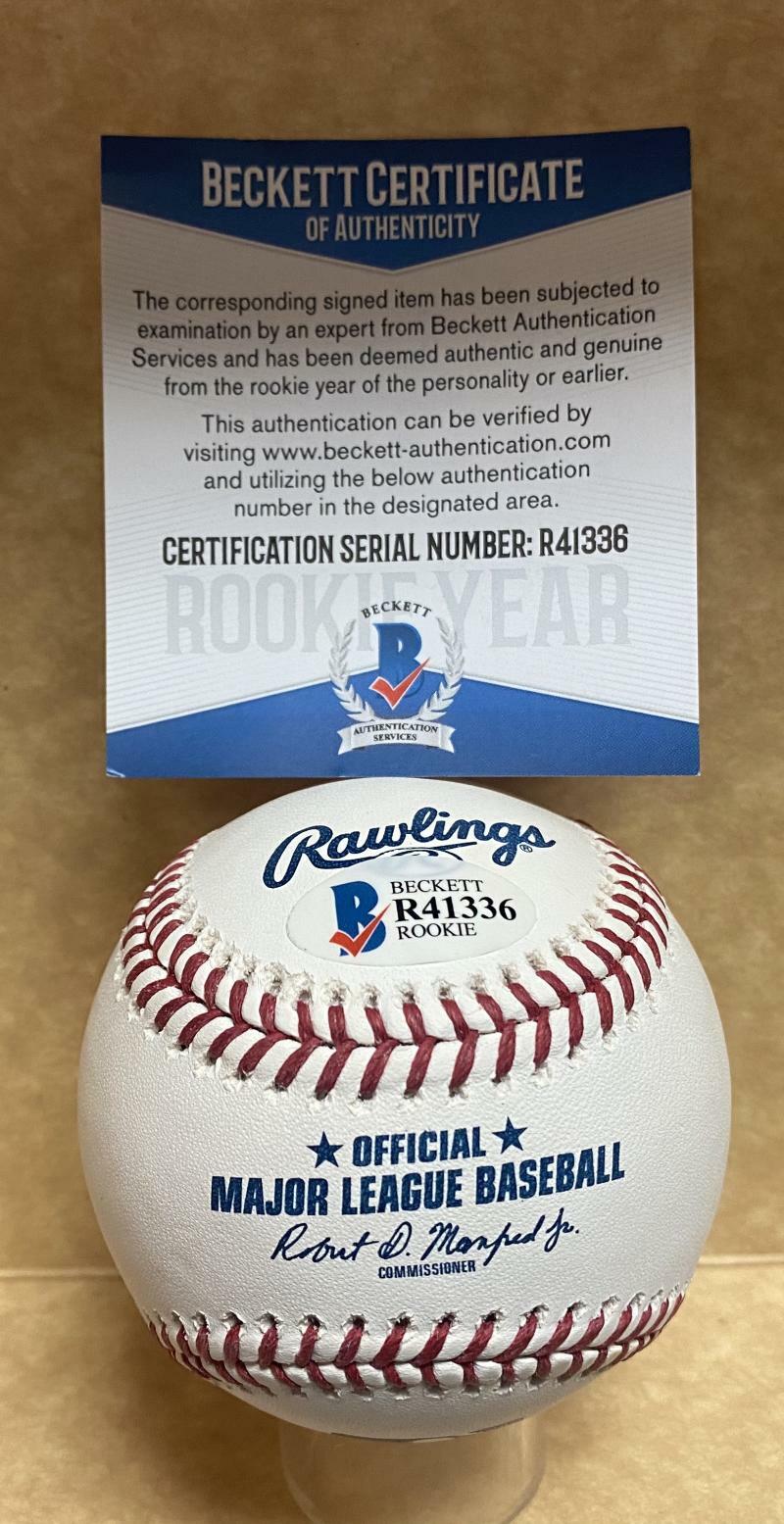 FRANK GERMAN NEW YORK YANKEES ROOKIE YEAR SIGNED M.L. BASEBALL BECKETT R41336