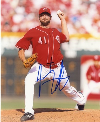 JEREMY AFFELDT CINCINNATI REDS SIGNED 8X10 PHOTO W/COA