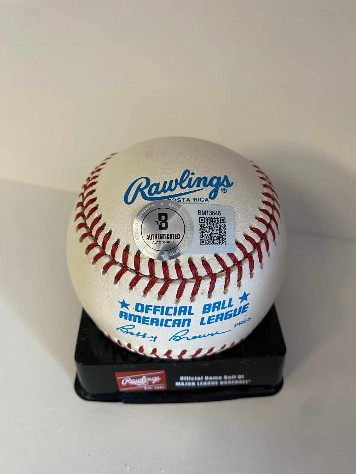 ROGER CLEMENS NEW YORK YANKEES SIGNED AUTOGRAPHED A.L. BASEBALL BECKETT