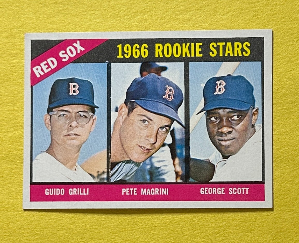 1966 TOPPS RED SOX ROOKIES GUIDO GRILLI PETE MAGRINI GEORGE SCOTT #558 HIGH #