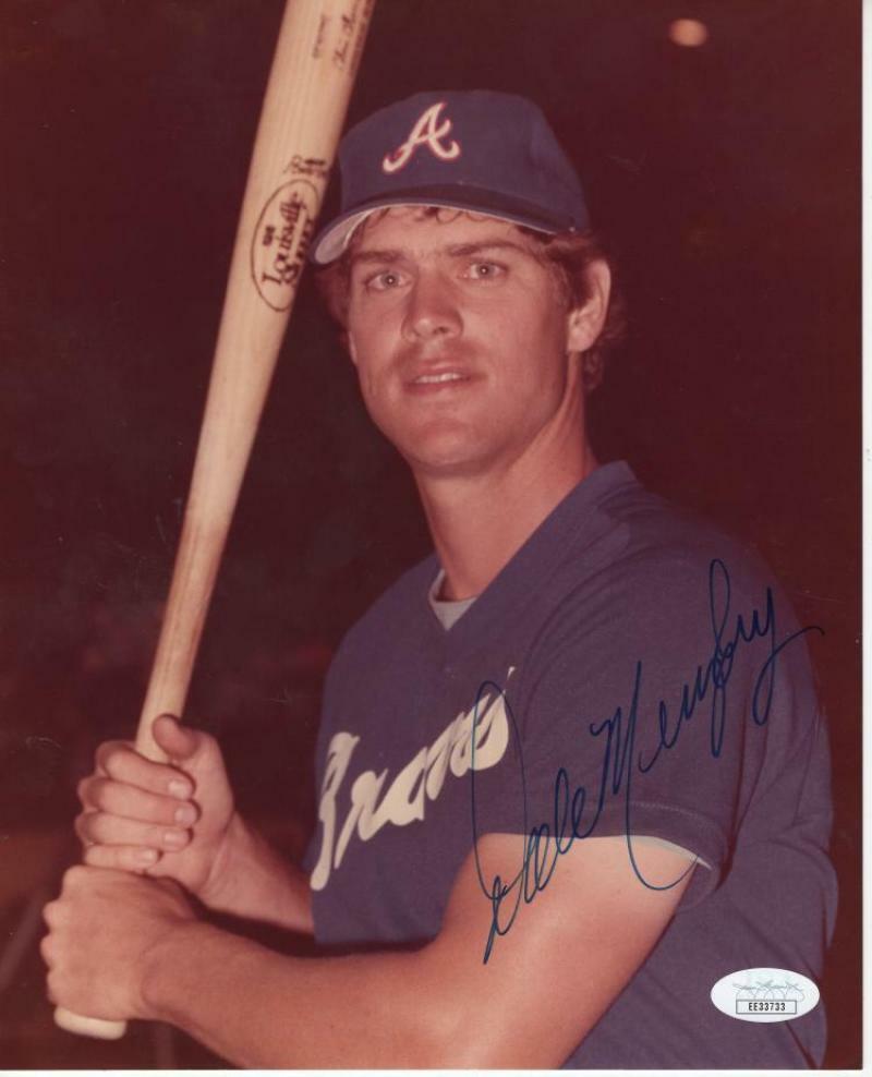 DALE MURPHY ATLANTA BRAVES SIGNED AUTOGRAPHED 8X10 JSA EE33733