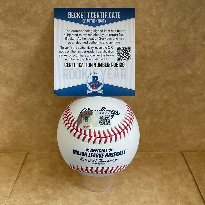 IVAN JOHNSON CINCINNATI REDS ROOKIE YEAR SIGNED AUTO M.L. BASEBALL BAS R98129