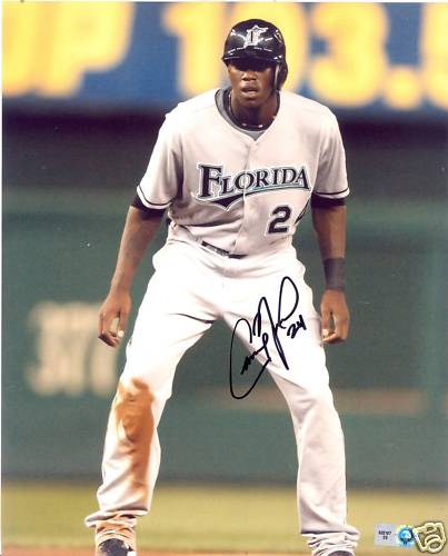 CAMERON MAYBIN FLORIDA MARLINS MLB AUTH.SIGNED 8X10 COA
