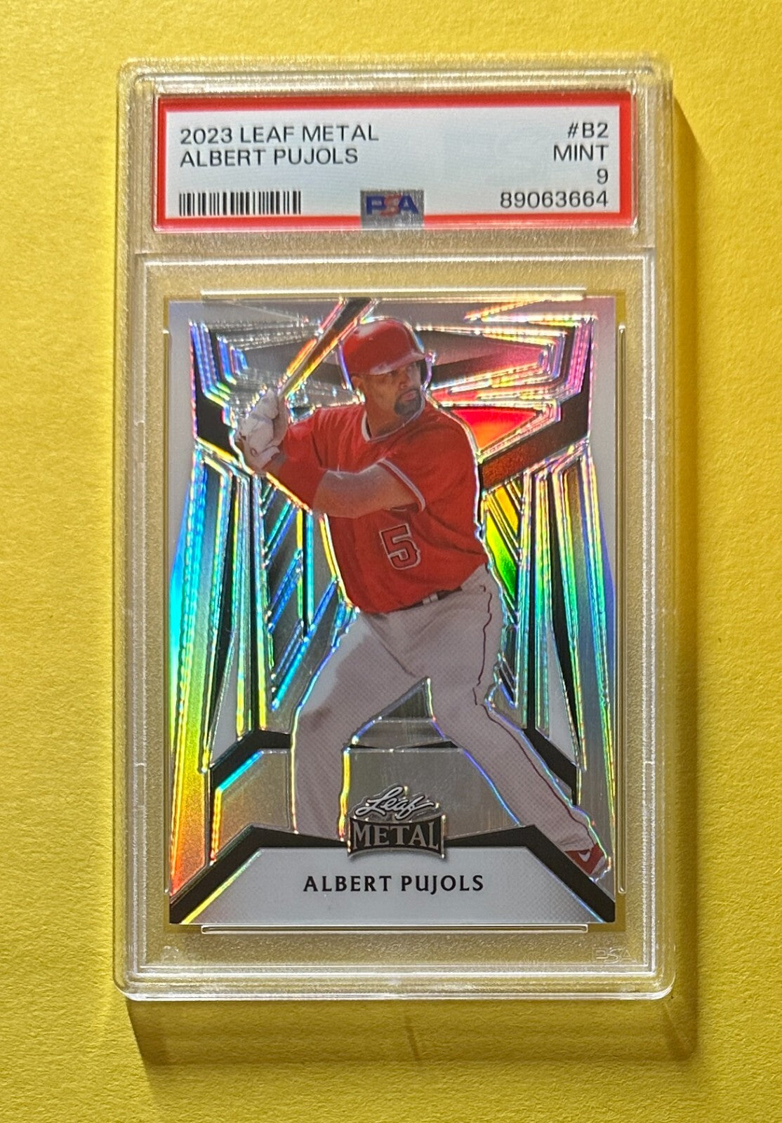 2023 LEAF METAL ALBERT PUJOLS /189 #B-2 PSA MINT 9