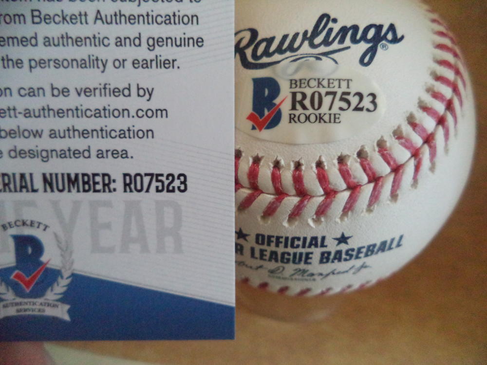 JOE PEREZ HOUSTON ASTROS ROOKIE YEAR SIGNED AUTO M.L. BASEBALL BECKETT R07523