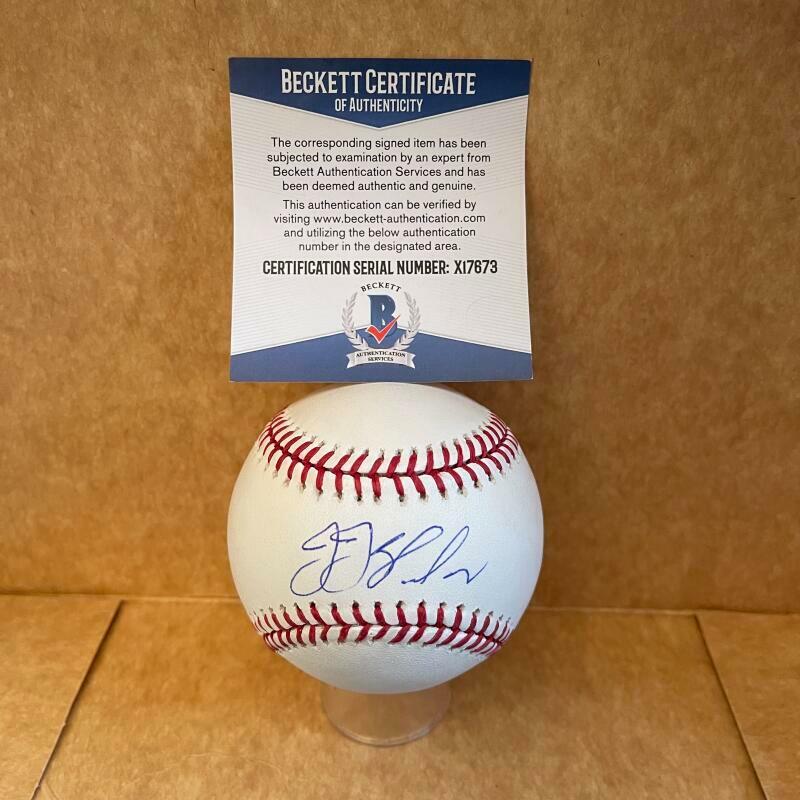 J.J.  BLEDAY MIAMI MARLINS SIGNED AUTO M.L. BASEBALL BAS X17673
