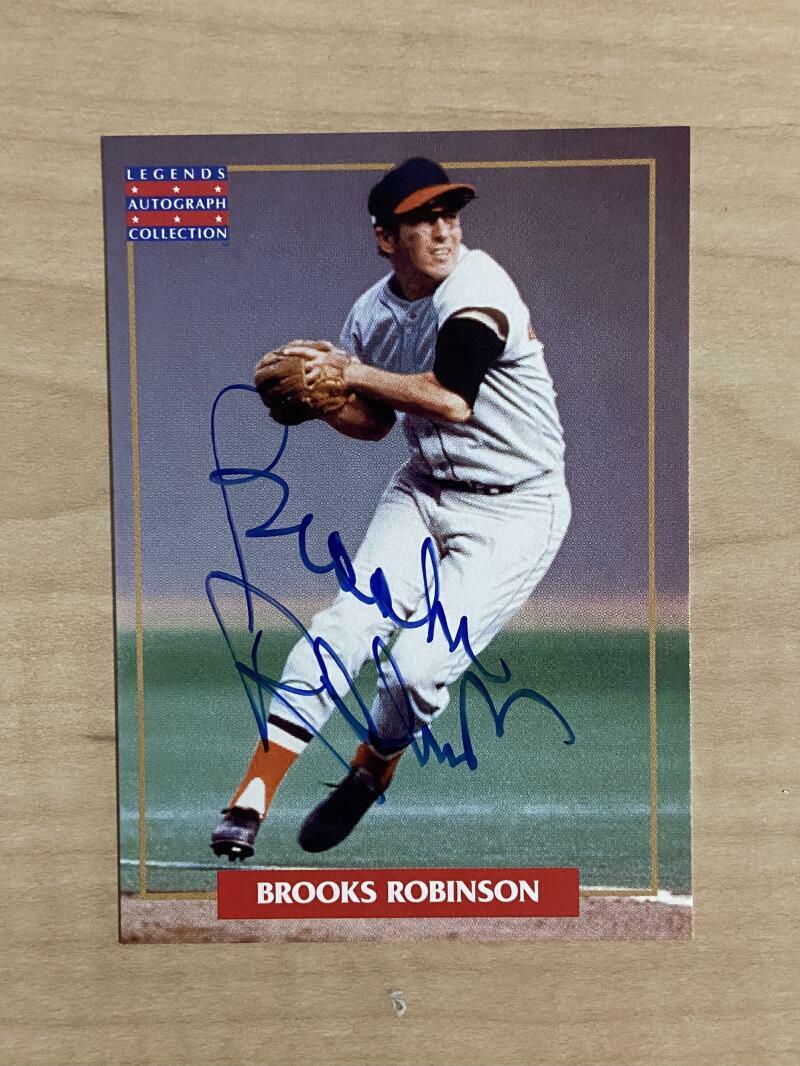 1996 MAJOR LEAGUE PLAYERS SIGNED BROOKS ROBINSON HALL OF FAME 