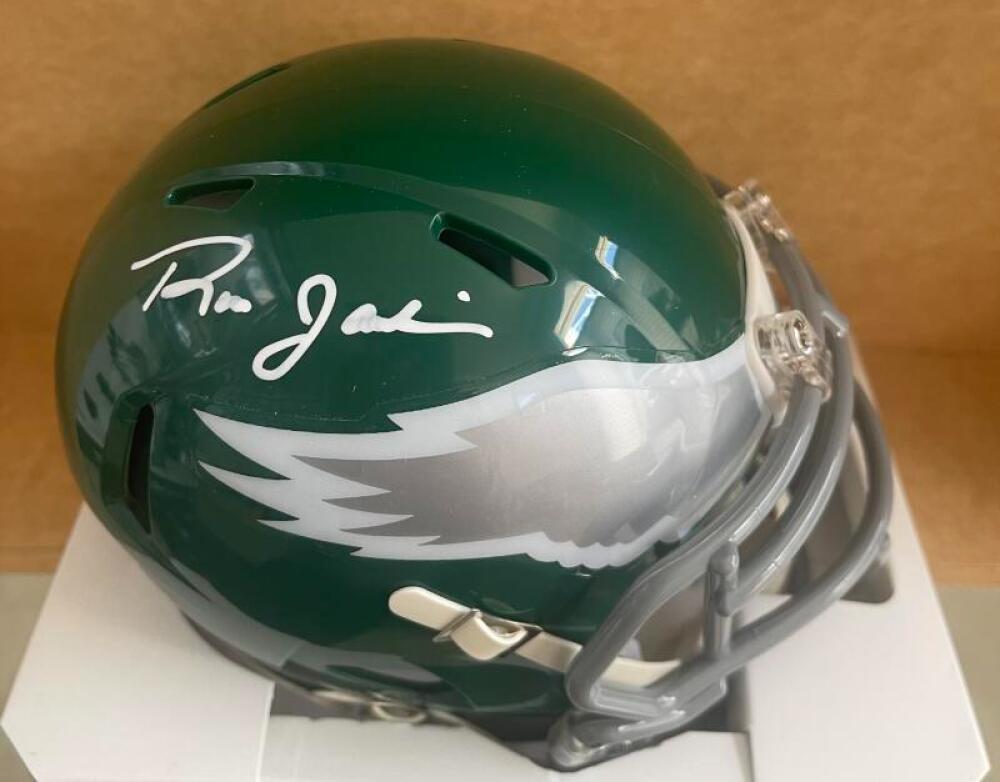 RON JAWORSKI PHILADELPHIA EAGLES SIGNED AUTOGRAPHED MINI HELMET JSA WA222853