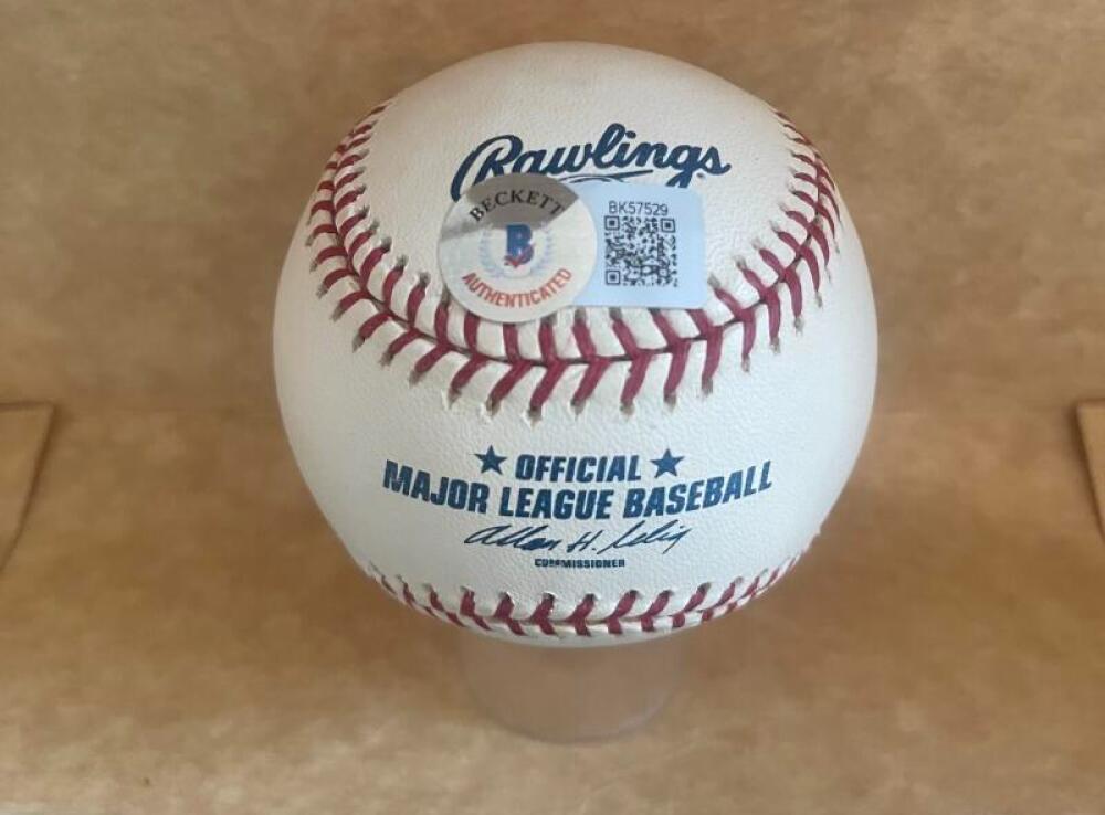 JEFF CONINE REDS/MARLINS SIGNED AUTOGRAPHED M.L. BASEBALL BECKETT AUTH
