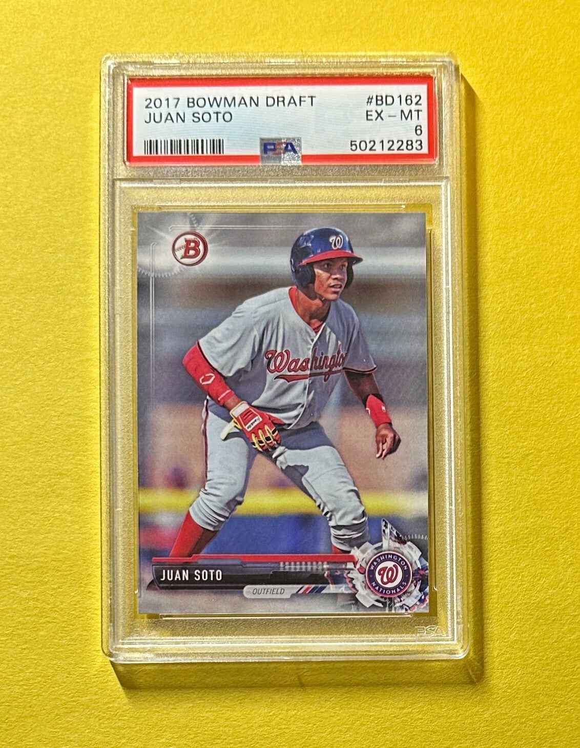 2017 BOWMAN DRAFT JUAN SOTO #BD162 PSA EX-MT 6 NATIONALS