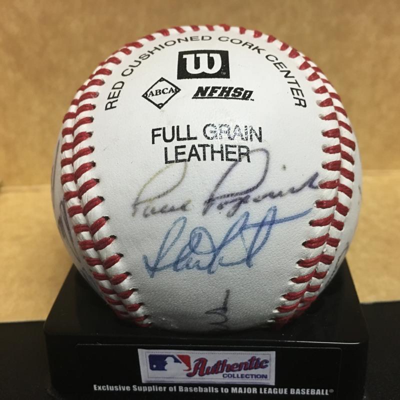 CHICAGO CUBS/BEARS STARS SIGNED BASEBALL GALE SAYERS ETC SIGNED BASEBALL W/COA