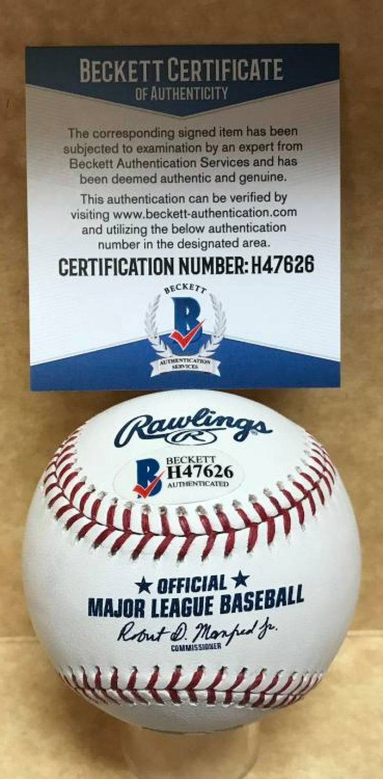 PATRICK CORBIN WASHINGTON NATIONALS SIGNED AUTO M.L. BASEBALL BECKETT H47626