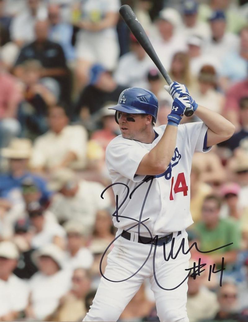 BILL MUELLER LOS ANGELES DODGERS SIGNED 8X10 W/COA 