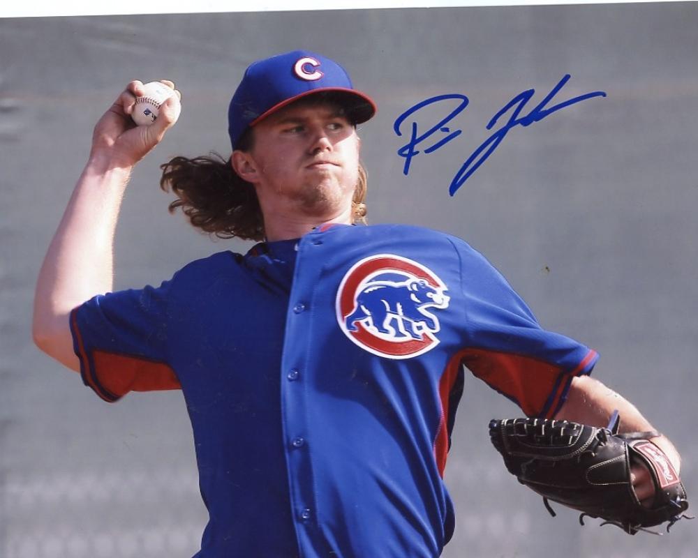 PIERCE  JOHNSON     CHICAGO  CUBS    ACTION     SIGNED AUTOGRAPHED  8X10 PHOTO W