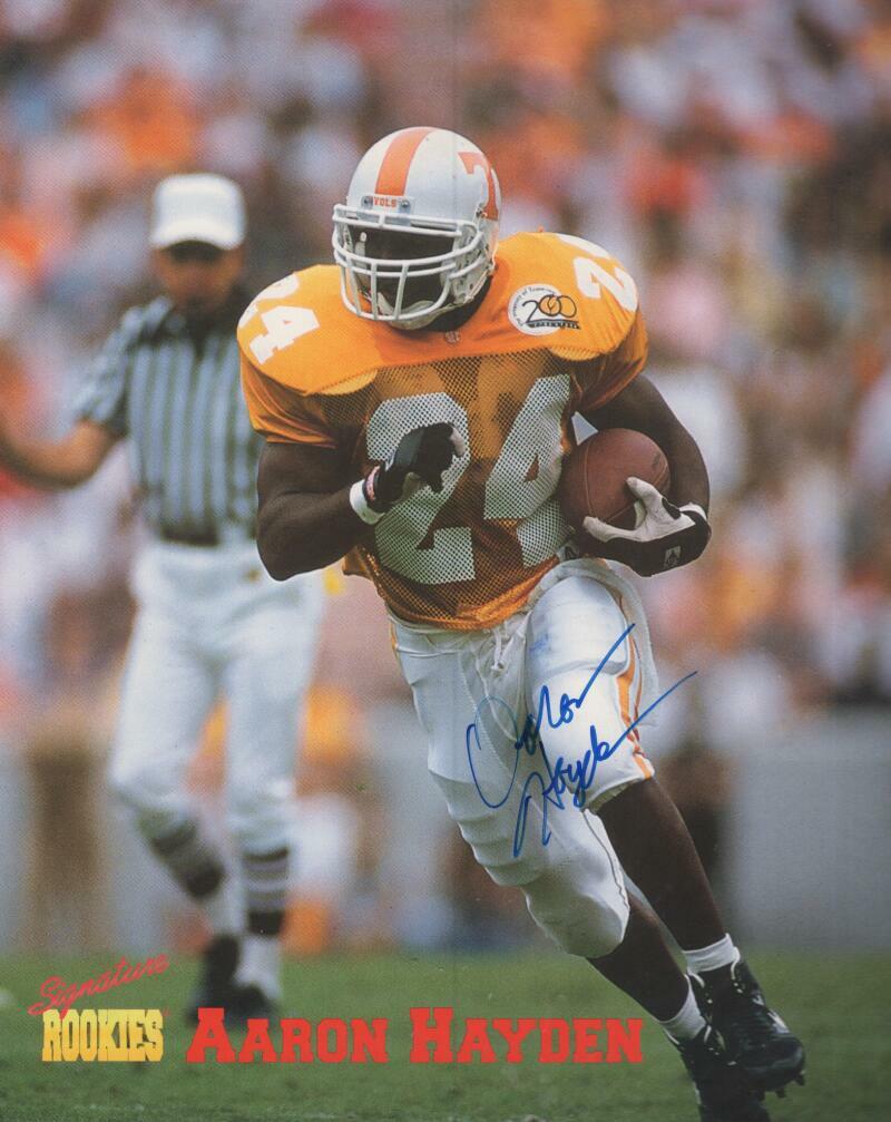 SIGNATURE ROOKIES AARON HAYDEN TENNESSEE VOLUNTEERS SIGNED W/ COA