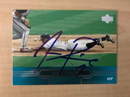 JUAN PIERRE FLORIDA MARLINS SIGNED AUTOGRAPHED 2005 UPPER DECK CARD #81 W/COA 