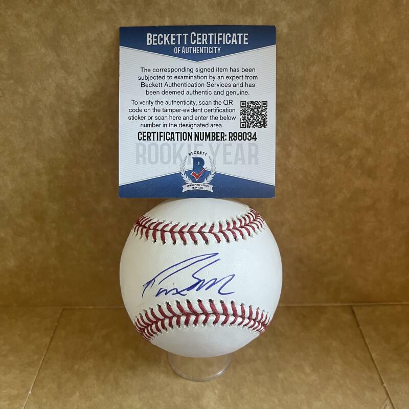 PAVIN SMITH ARIZONA DIAMONDBACKS ROOKIE YEAR SIGNED  M.L. BASEBALL BAS R98034