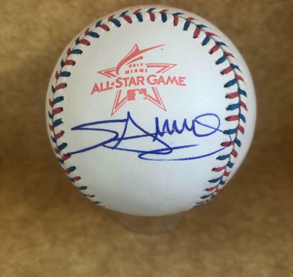 MIGUEL SANO MINNESOTA TWINS SIGNED 2017 ALL STAR GAME BASEBALL BECKETT Y12933