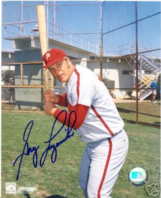 GREG LUZINSKI PHILADELPHIA PHILLIES SIGNED 8X10 PHOTO