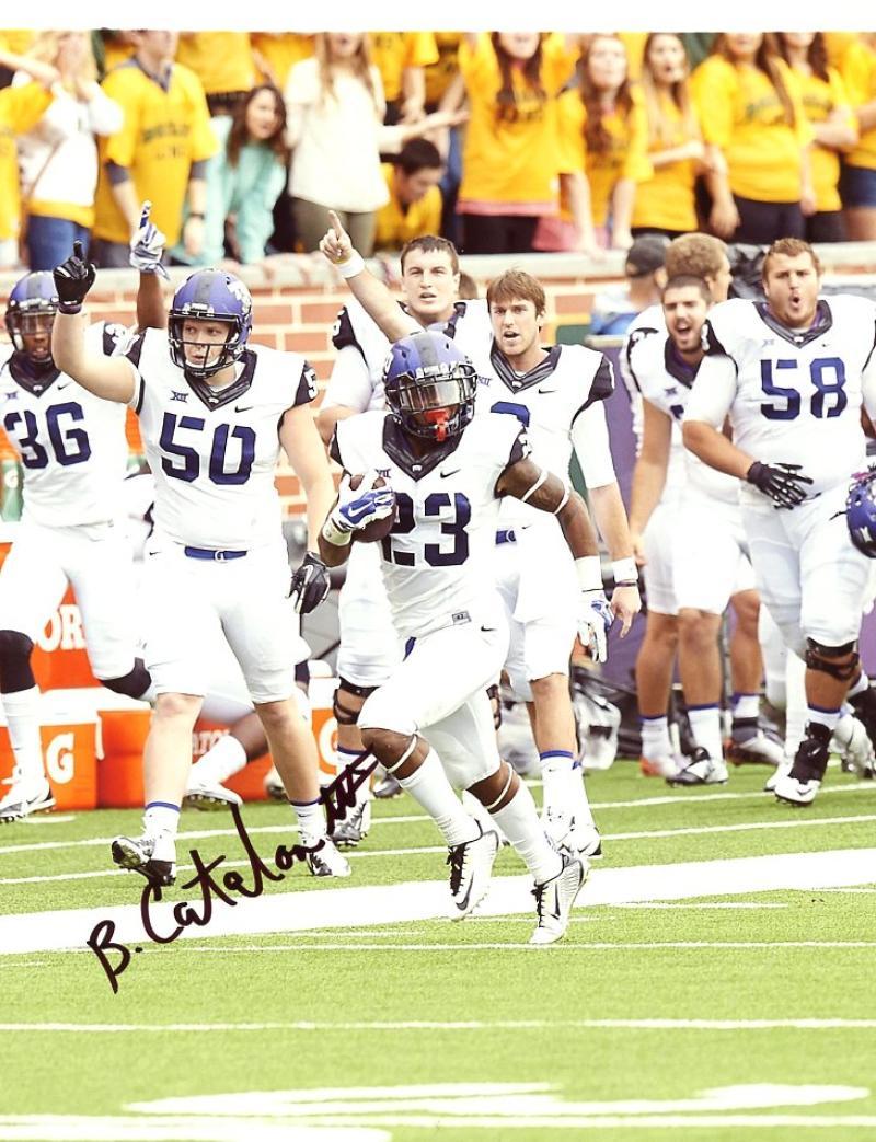 B.J. CATALON TCU HORNED FROGS SIGNED AUTOGRAPHED 8X10 PHOTO W/COA