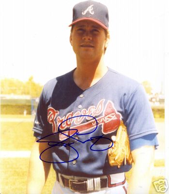 JIM PRESLEY ATLANTA BRAVES SIGNED 8X10 PHOTO W/COA