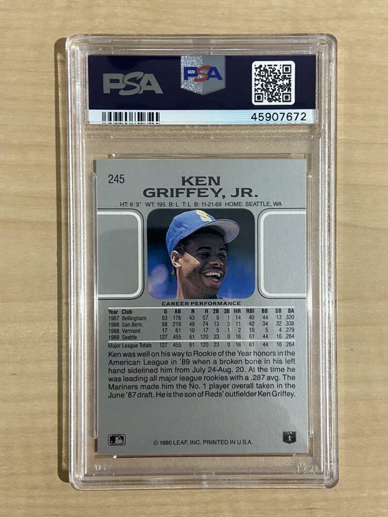 1990 LEAF KEN GRIFFEY JR. MARINERS #245 EX-MT PSA 6