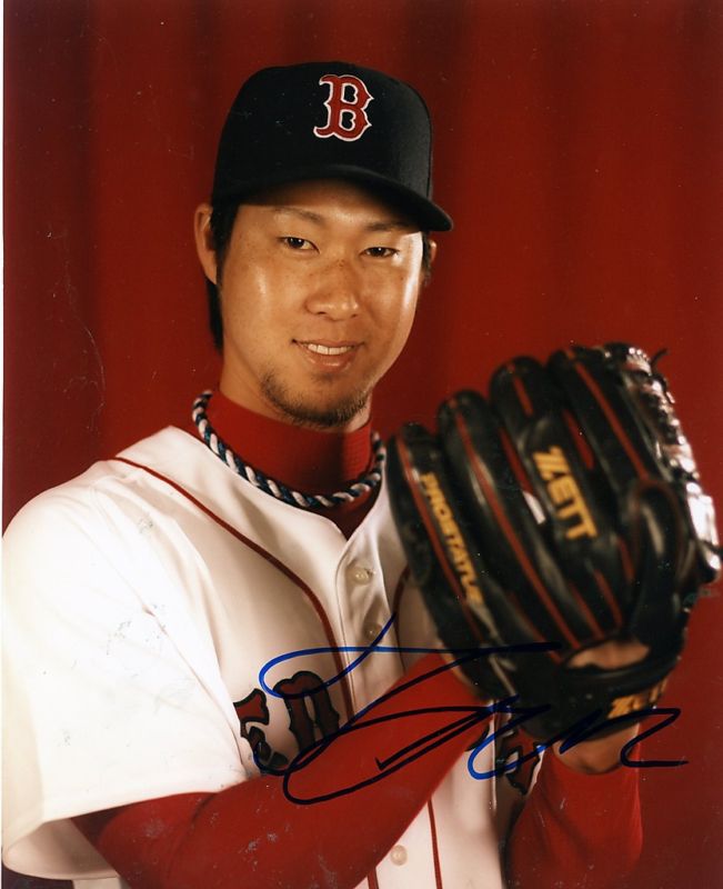 JUNICHI  TAZAWA  BOSTON  RED  SOX  SIGNED 8X10