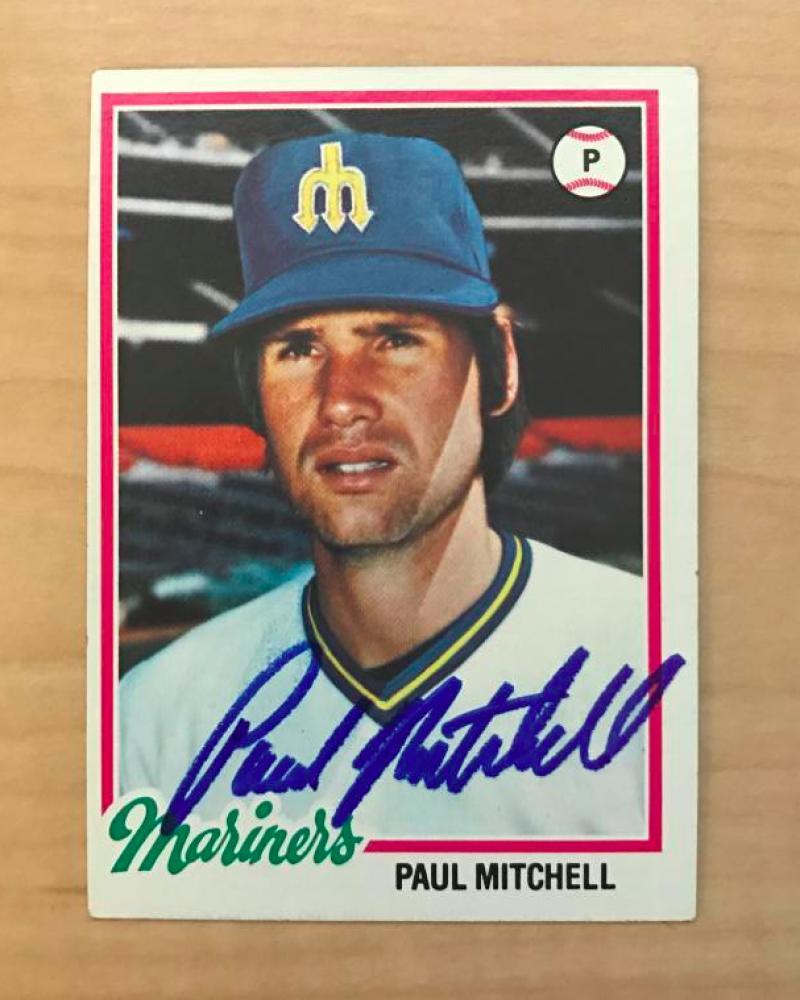 PAUL MITCHELL SEATTLE MARINERS SIGNED AUTOGRAPHED 1978 TOPPS CARD #558 W/COA
