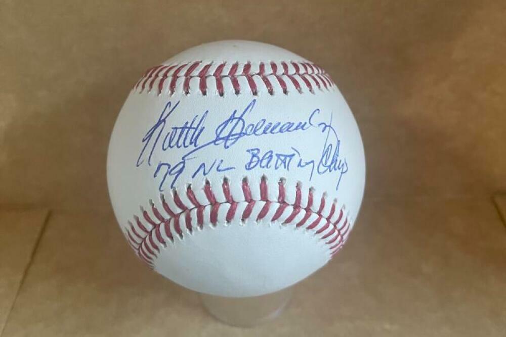 KEITH HERNANDEZ 79 NL BATTING CHAMP SIGNED AUTO ML BASEBALL JSA VV95010