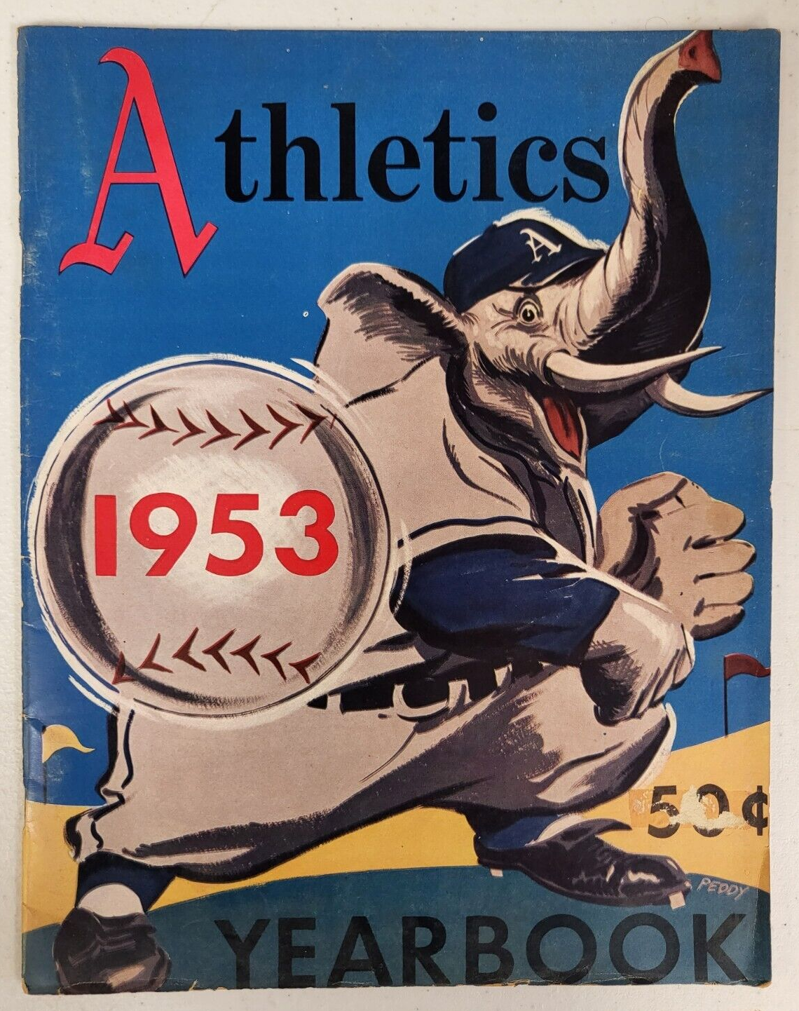 VINTAGE 1953 PHILADELPHIA ATHLETICS YEARBOOK PROGRAM BASEBALL RARE
