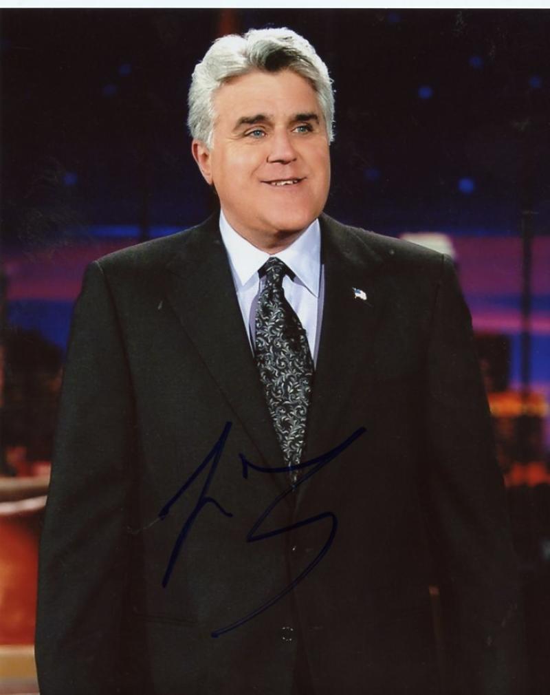 JAY LENO SMILING SIGNED AUTOGRAPHED 8X10 PHOTO W/COA